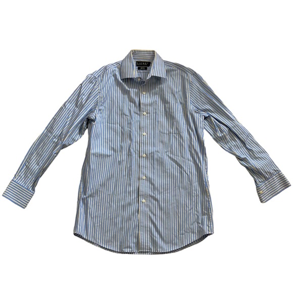 Lauren Ralph Lauren Men’s Slim Fit Oxford Button Down Shirt, Blue Yellow 15.5” - Picture 1 of 5